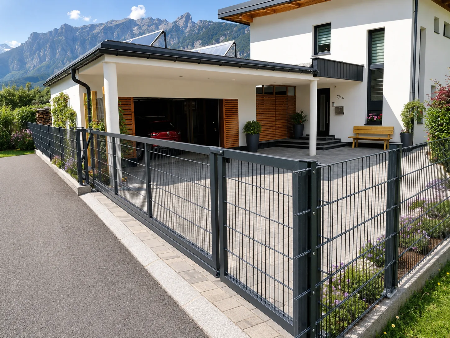 Einfahrtstor aus Metall von Optimetall